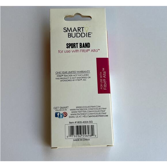 Smart Buddie Sport Band Pink Fitbit Alta New - Picture 3 of 6